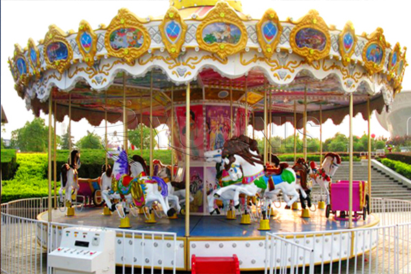 operating space around an outdoor carousel