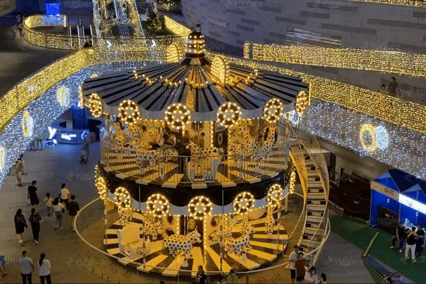 double decker carousel evening operation